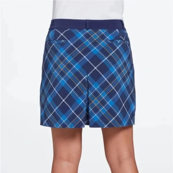 Lady Hagen Toile Blue Plaid Golf Skort - Size 10 - Picture 2 of 8
